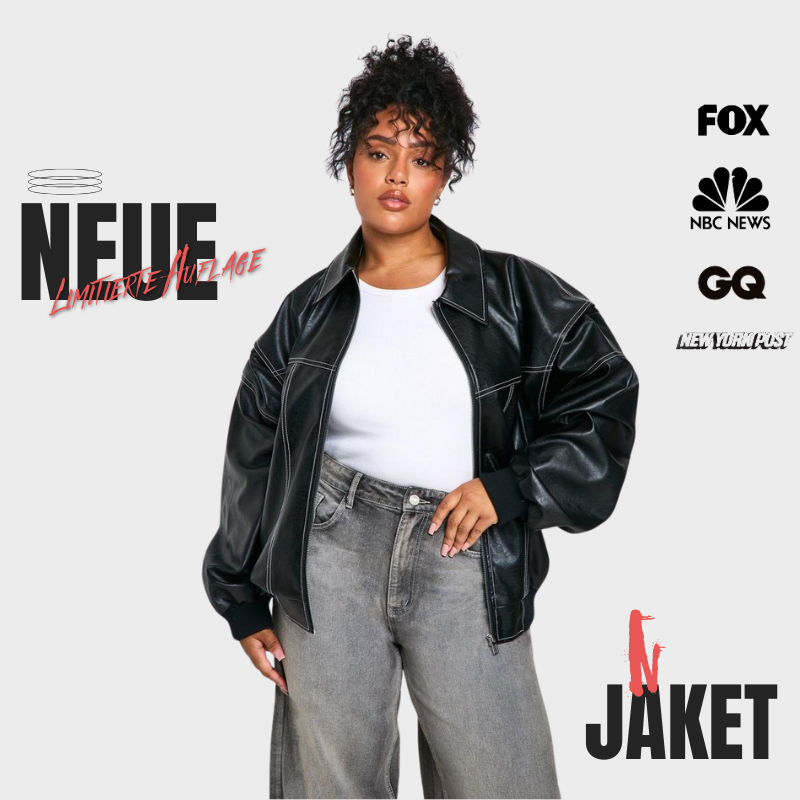 Oversize-Kontrastjacke