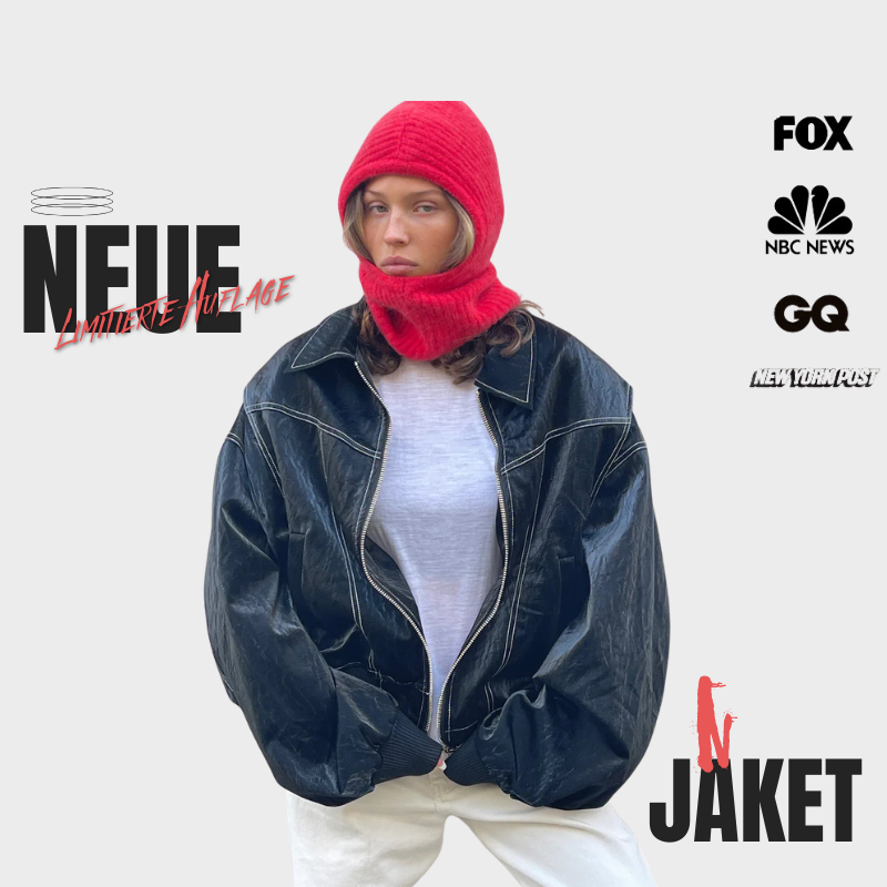 Oversize-Kontrastjacke